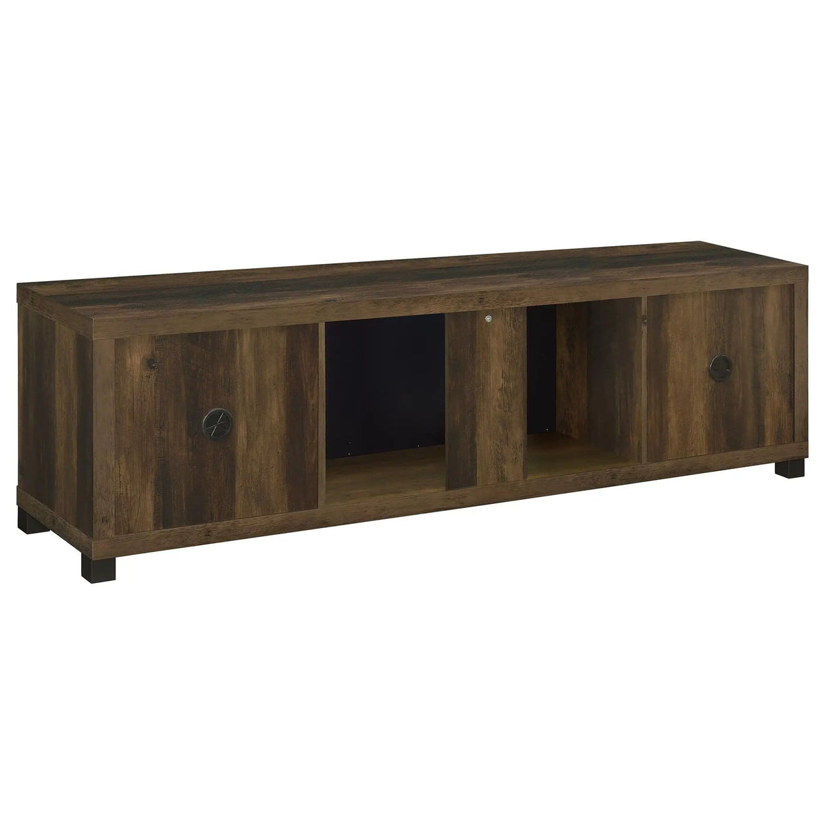 Havering 71-inch TV Stand Fireplace Media Console Dark Pine | 70.75 x 15.5 x 21 in | Tempered Glass | Living Room