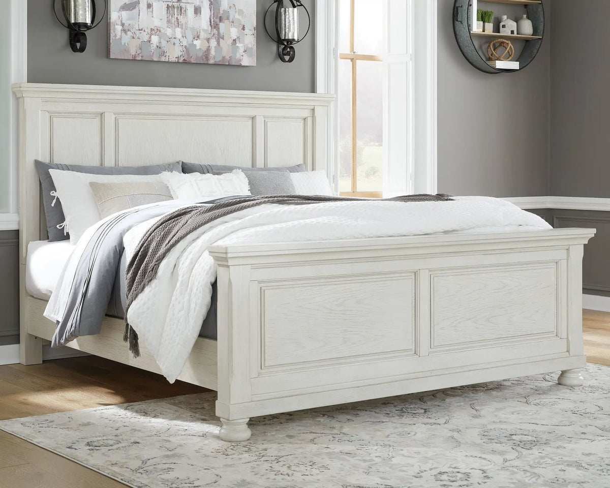 Robbinsdale Panel Bedroom Set | 4-Piece | Timeless Traditional Design | Select Oak Veneer