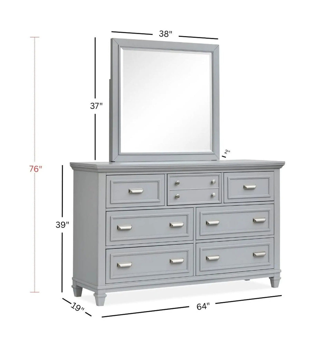 Charleston Drawer Dresser | 4 Pieces | Bedroom Furniture | Bedroom