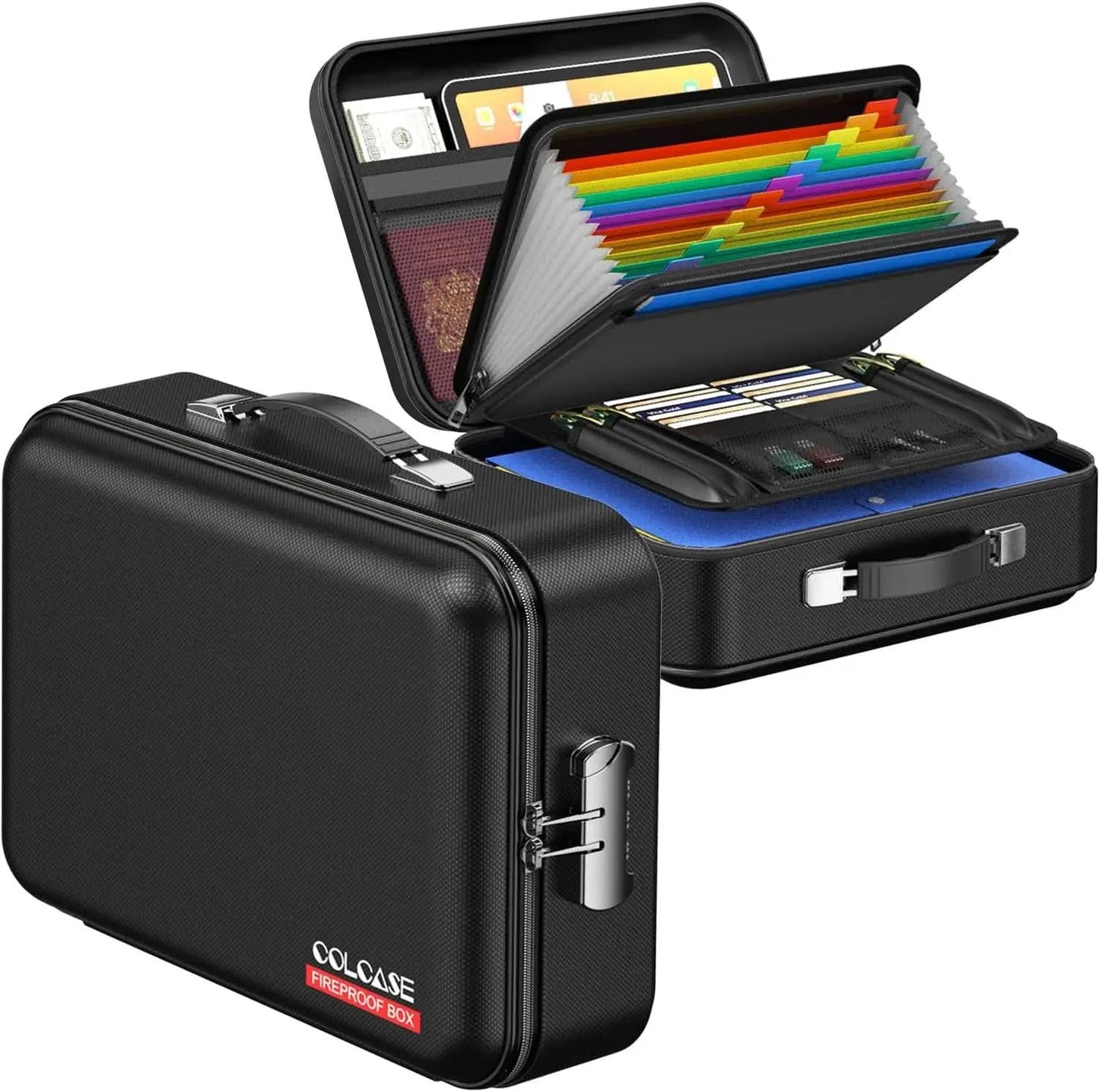 Fireproof Document Box Hard Shell Lock UL Certified from PriceLows™