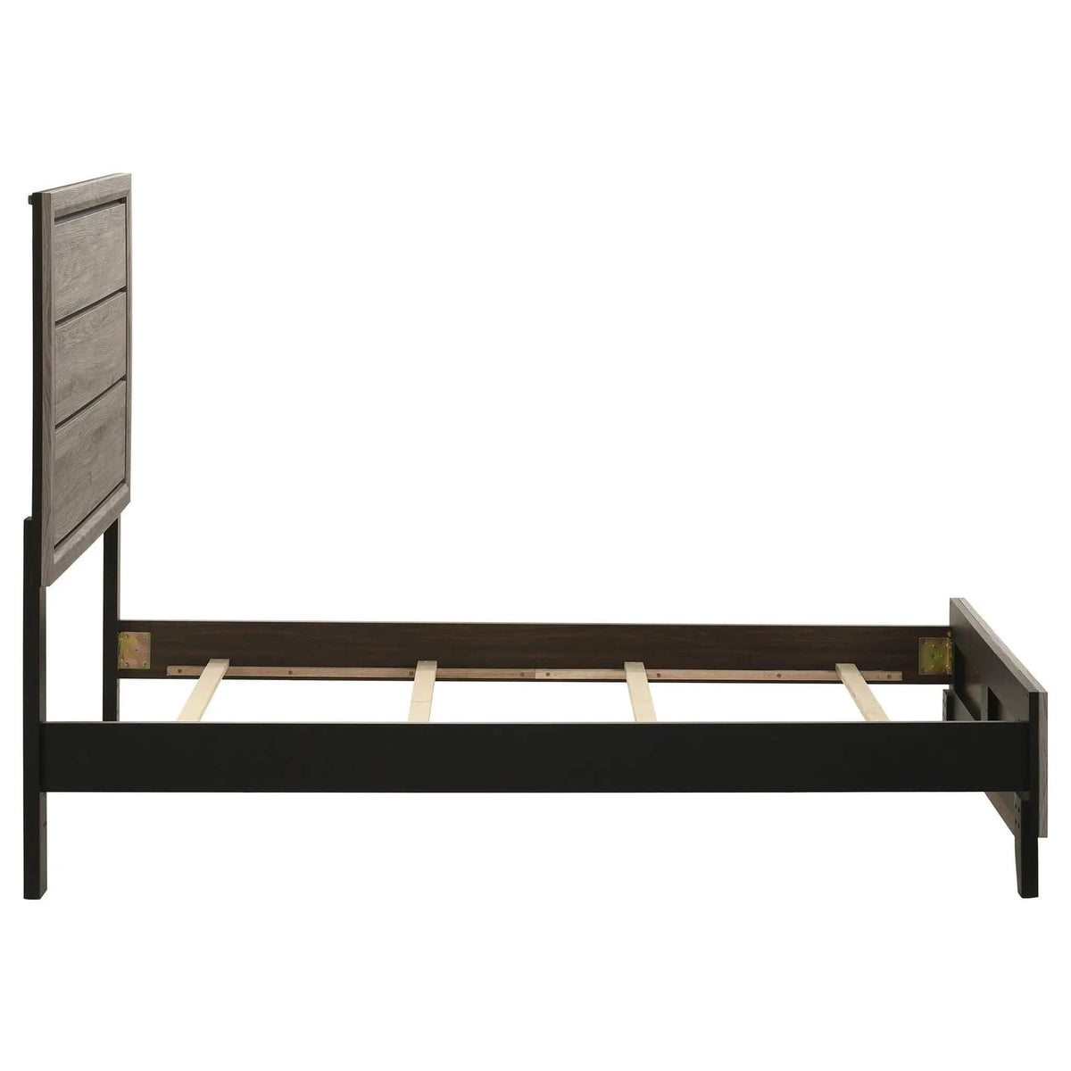 Valen Wood Twin Panel Bed Light | 42.25 x 78.75 x 56.25 in | Rubberwood & Engineered Wood | Taupe