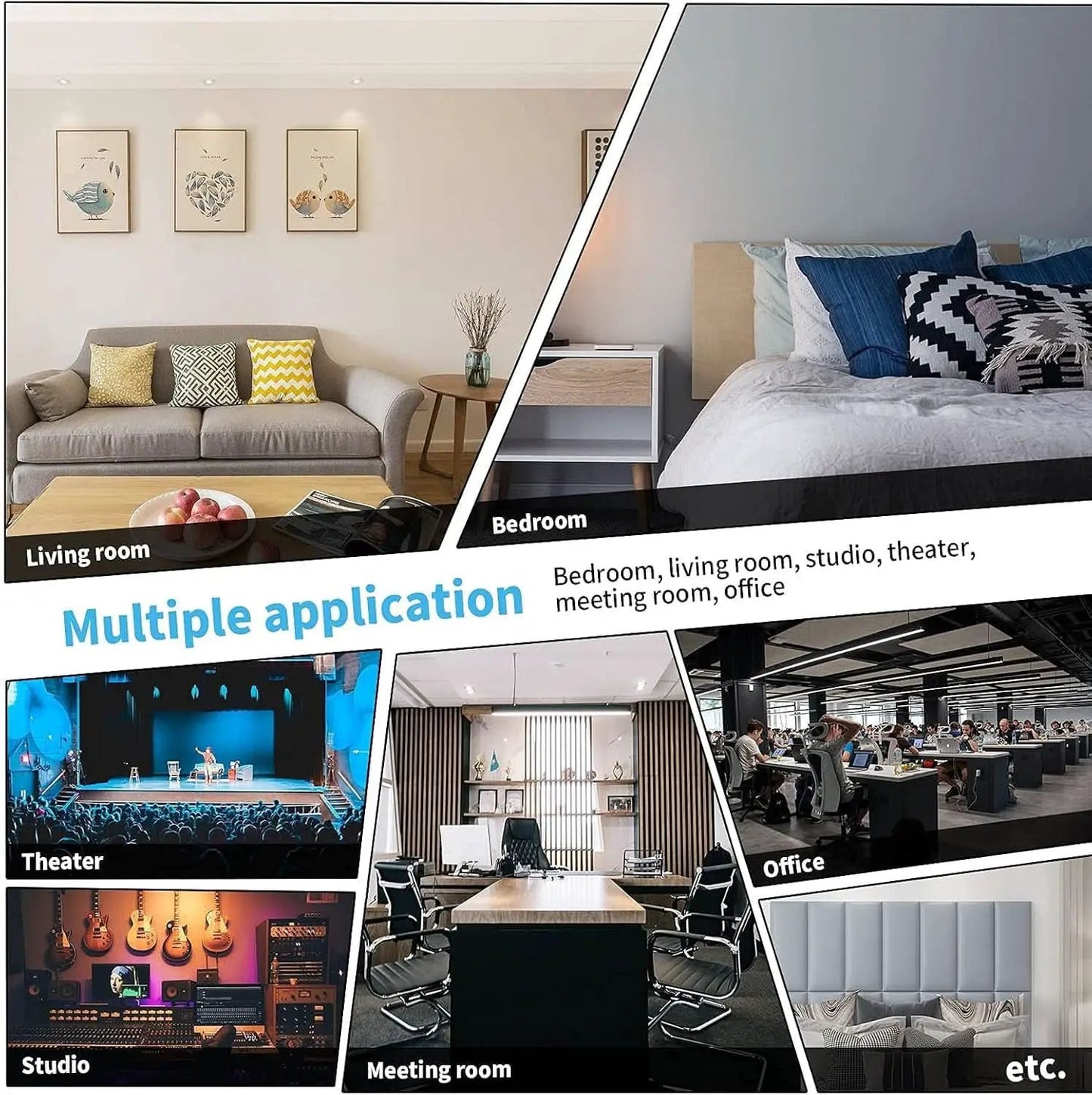 Peel And Stick Upholstered Headboard Wall Panels 12-Pack from PriceLows™