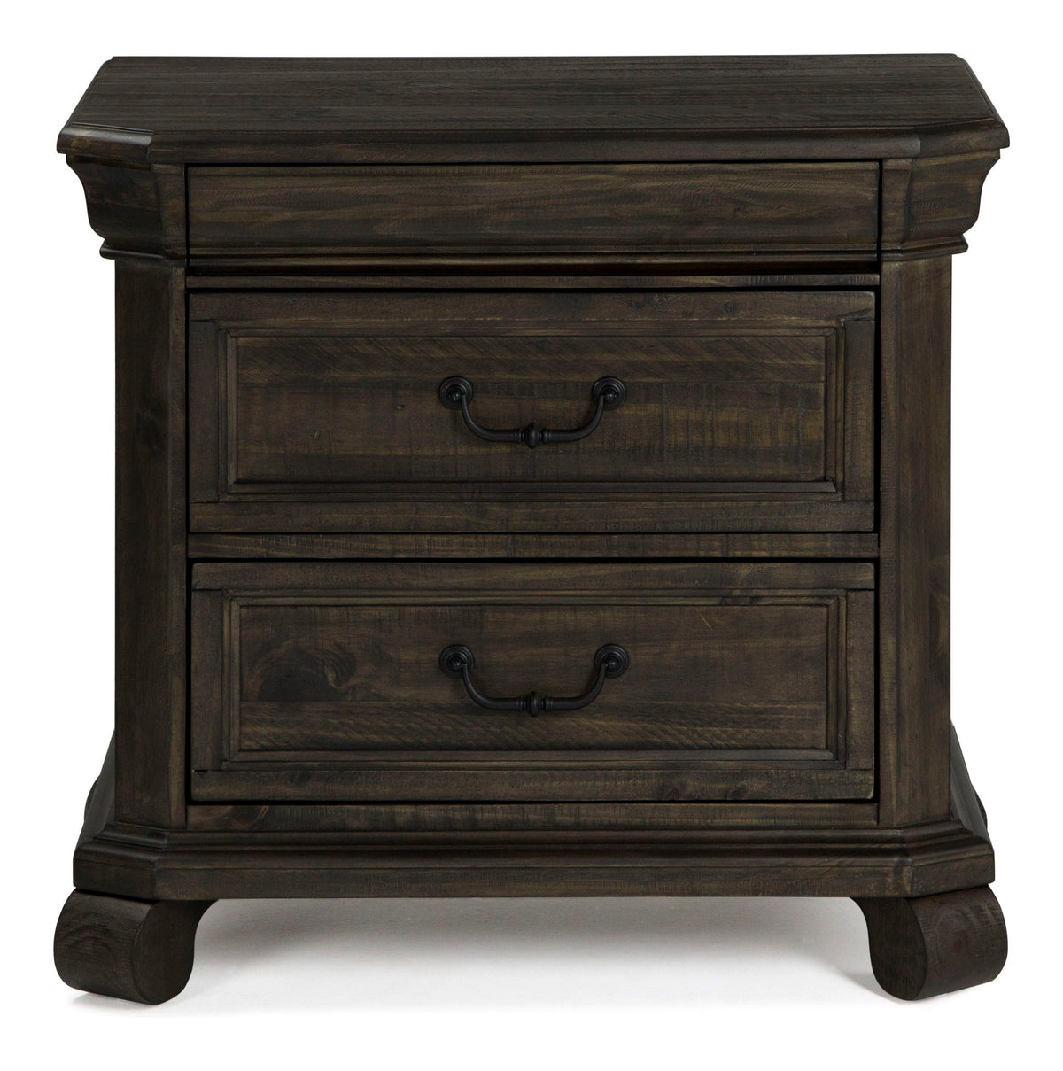 Bellamy Drawer Nightstand | 18 x 30 x 28 in | Veneer | Peppercorn