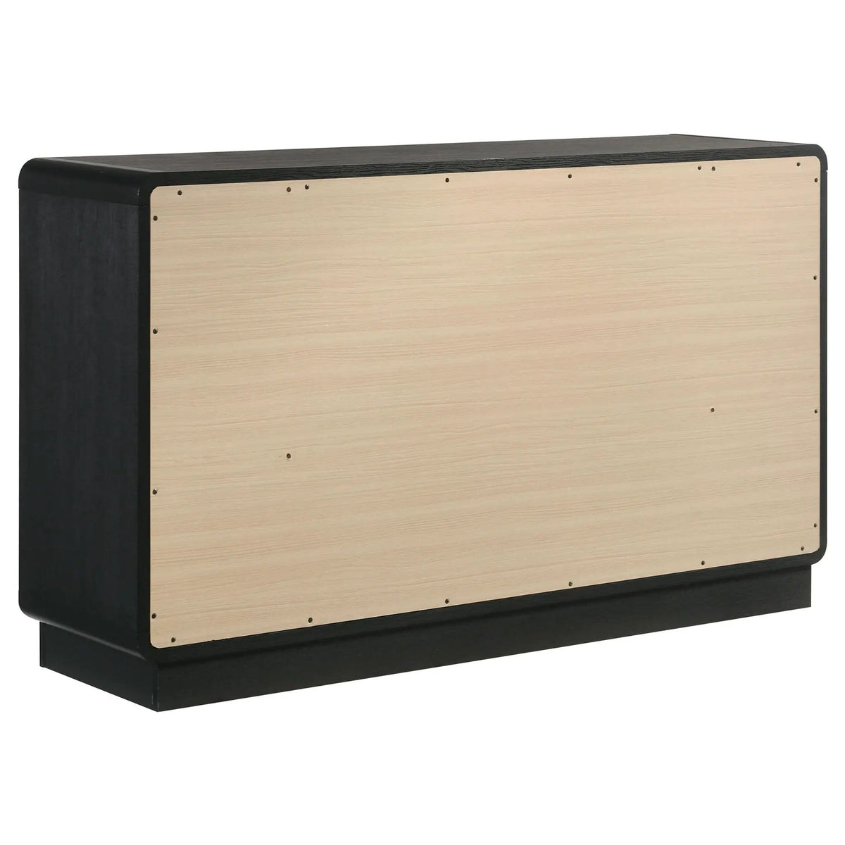 Cavelle 6-drawer Dresser Cabinet | 58.5 x 16.75 x 34.25 in | Brass | Black