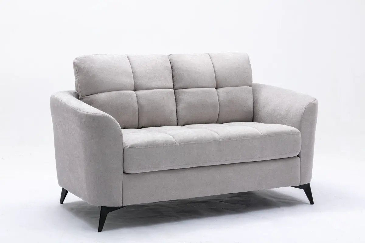 Callie Woven Fabric Loveseat | Tufted Style | World-Class Comfort | 60 Inch Width