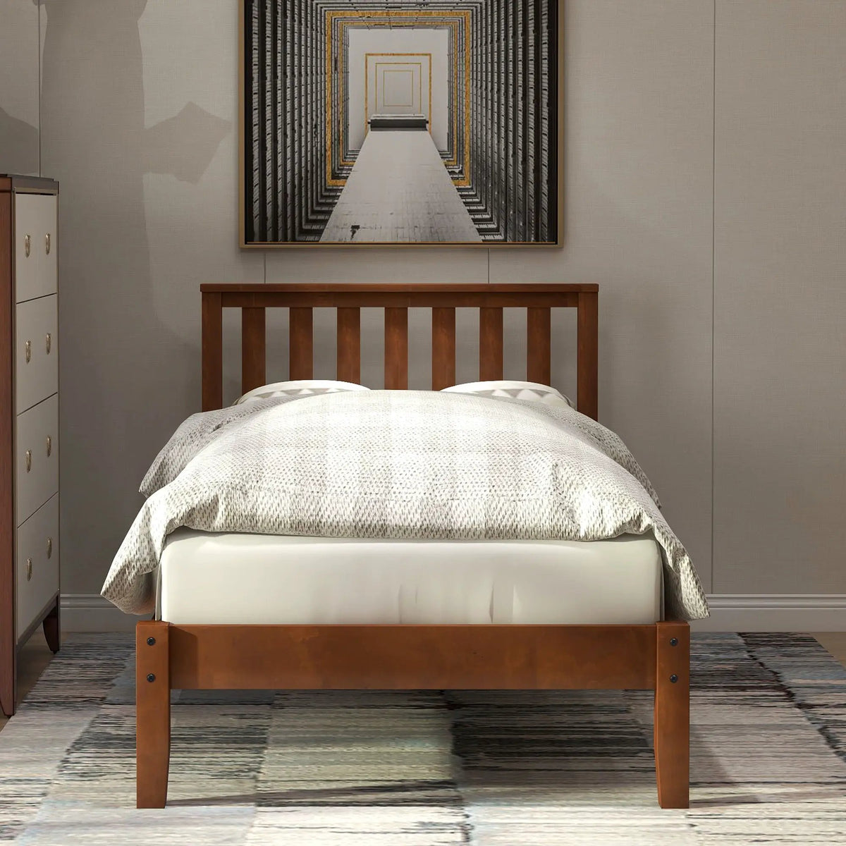 Platform Bed | Solid Wood | Headboard And Footboard | Slat Support