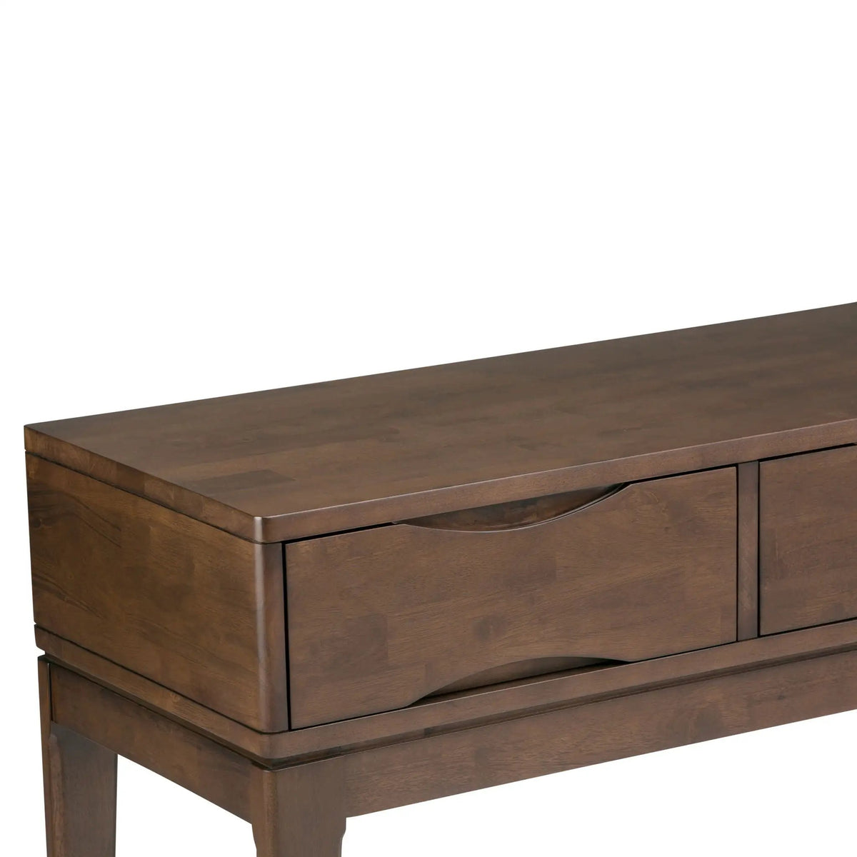 Harper Handcrafted Console Sofa Table | 54 Inch Width | Solid Rubberwood Hardwood | Metal Drawer Glides