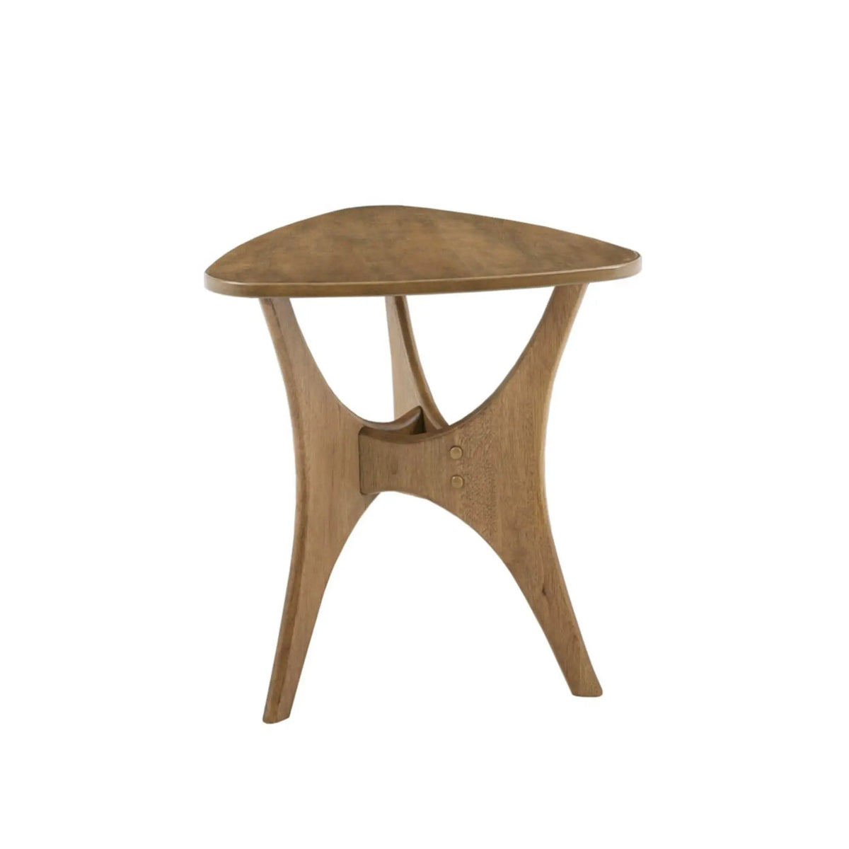 Triangle Accent Table | Wood Veneer Top | Natural Elm Finish