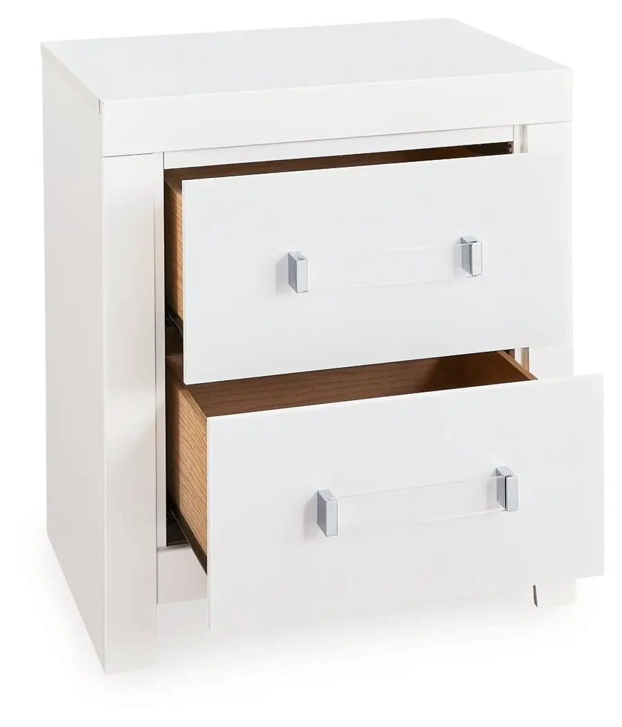 Maeling Two Drawer Night Stand Accent Nightstand | 2 Pieces | Acrylic | Bedroom