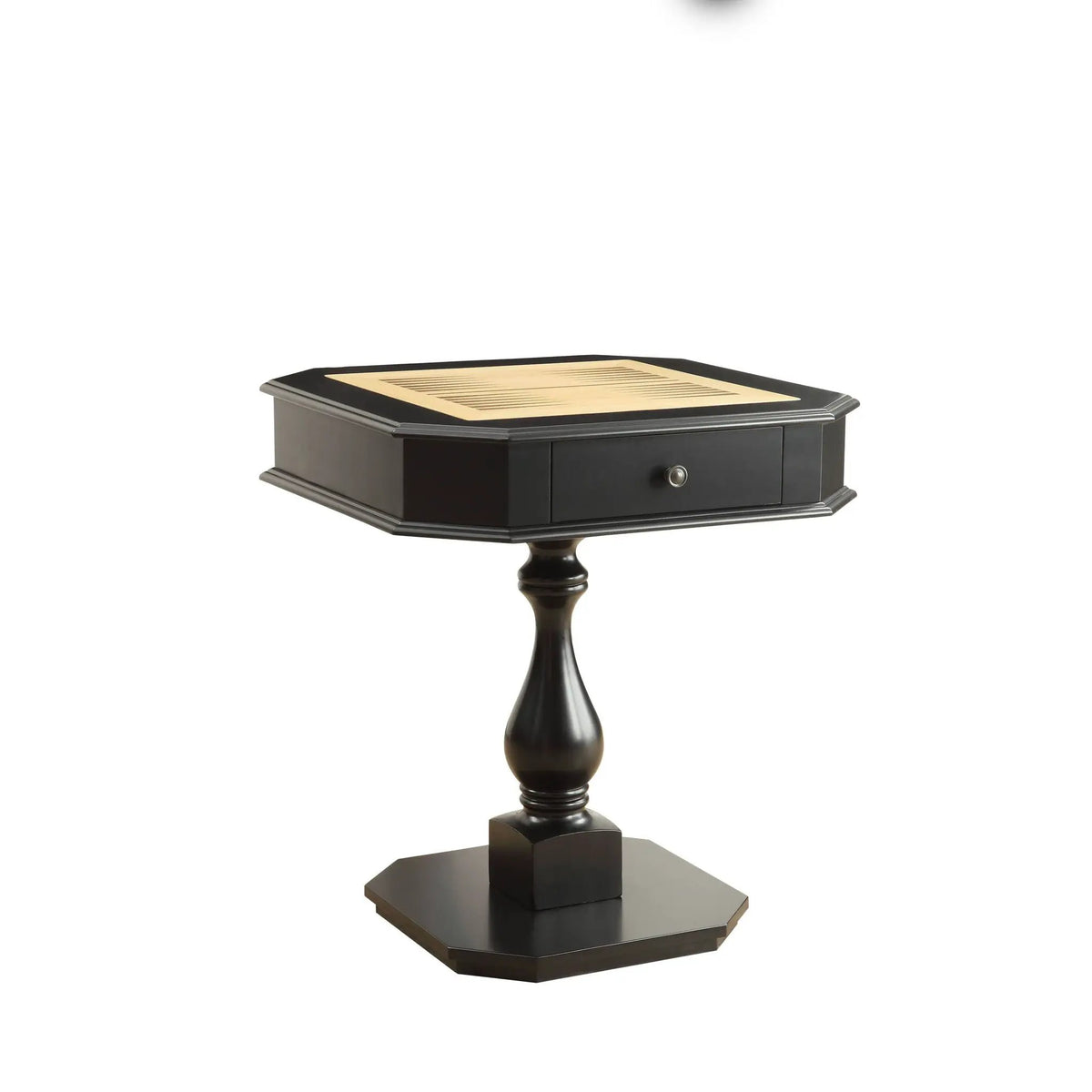 Bishop Chess Checker Game Table | Reversible 3-In-1 Game Tray | Two Drawers | Rich Finish