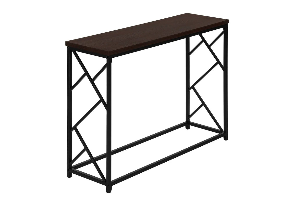 Modern Entryway Console Table | 44 Inch Width | Wood-Look Tabletop | Metal Frame