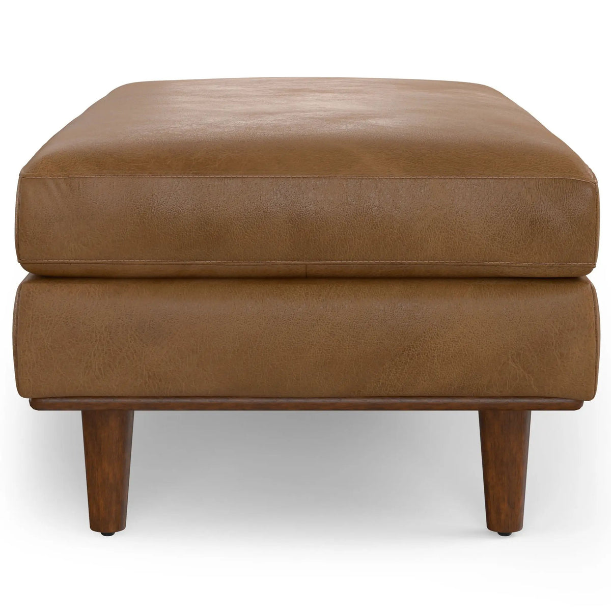 Morrison Handcrafted Ottoman | Mid-Century Modern Styling | Corner-Blocked Frame | 33 Inch Width