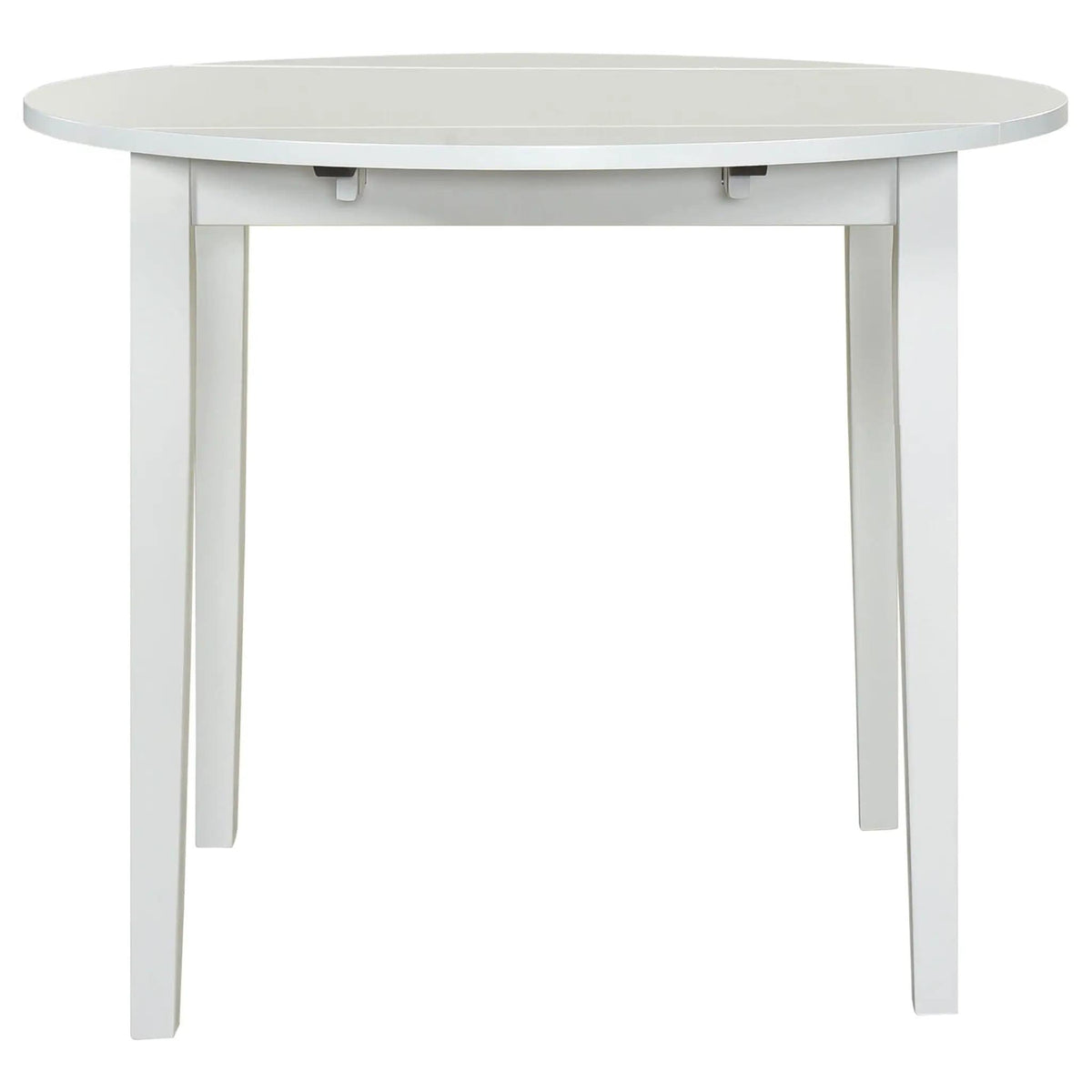 Bucknell 3-piece Round Drop Leaf Dining Table Set | 3-Piece Set | Rubberwood | White