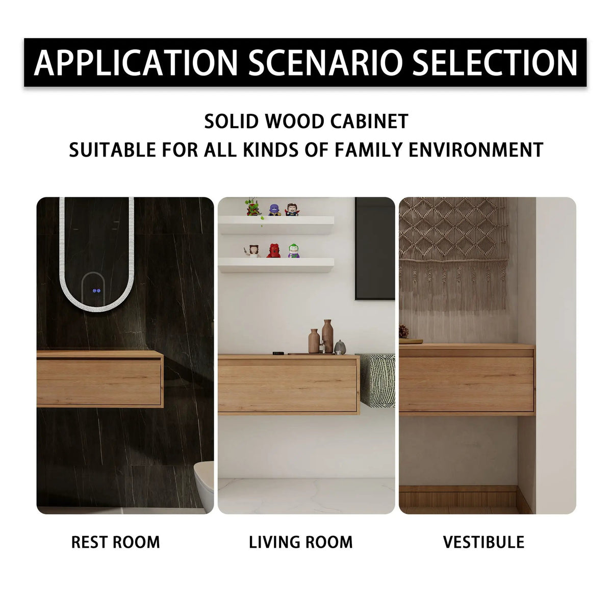Floating Bathroom Cabinet | Soft Close Drawers | Scratch Resistant Melamine