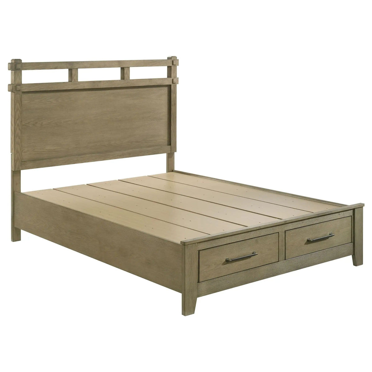 Hazlewood 4-piece Queen Bedroom Set Vineyard | 4-Piece Set | Rubberwood & Engineered Wood | Oak