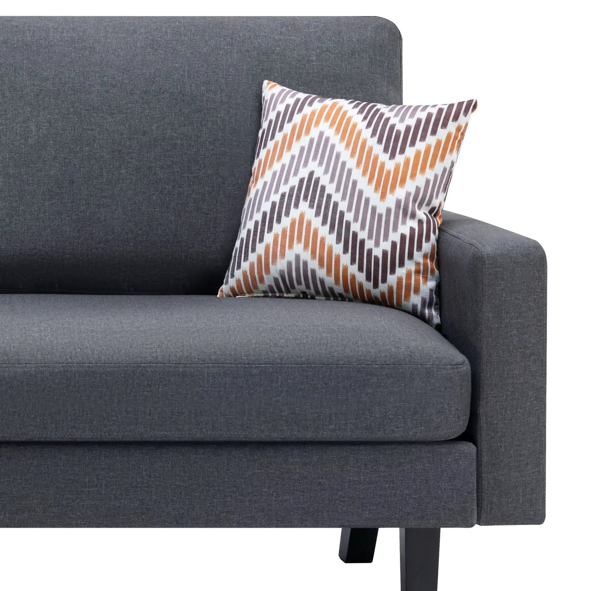 Bahamas Minimalistic Sofa | 2 Throw Pillows | Classic Design | 70 Inch Width