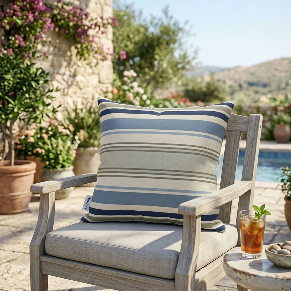 Outdoor Pillows | Set Of 2 | 18 Inch Square | Weather-Resistant Polyester