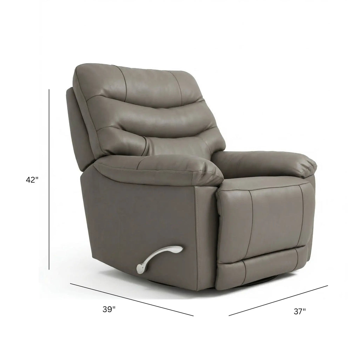 Oslo Antelope Swivel Glider Recliner | Manual Footrest | 360 Degree Swivel Base | No-Sag Suspension