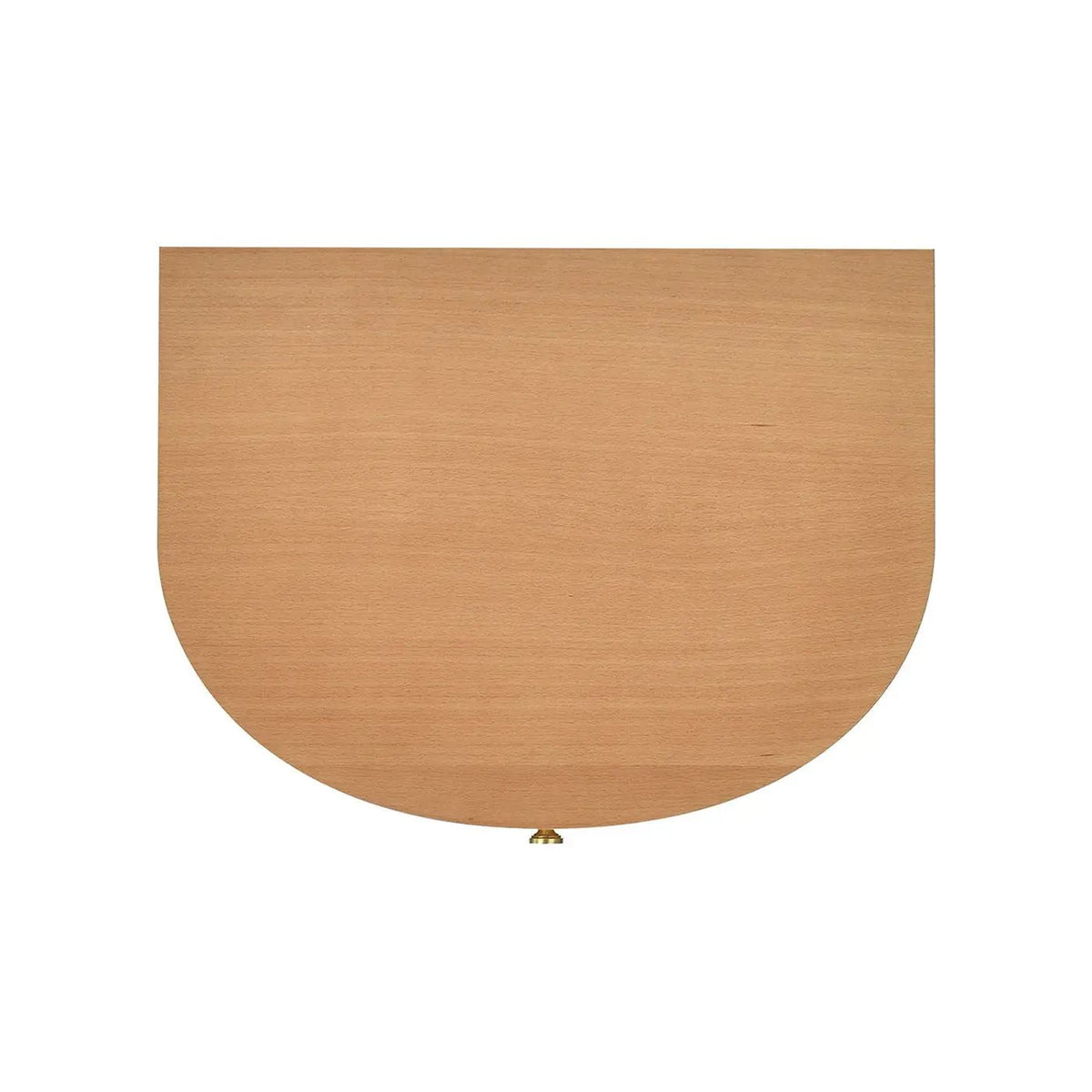 Valentine 2 Drawer Side Table | American Beech Wood | Half-Moon Shape | Fluted Carved Details