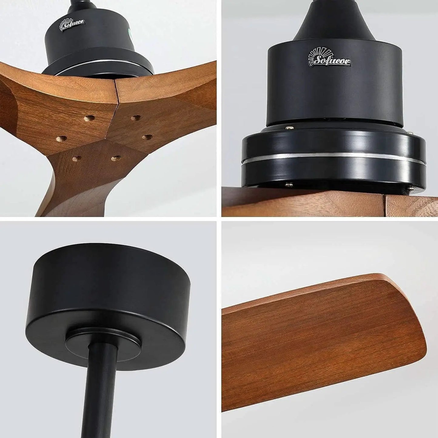 52 Inch Low Profile Ceiling Fan With Remote Indoor Outdoor from PriceLows™