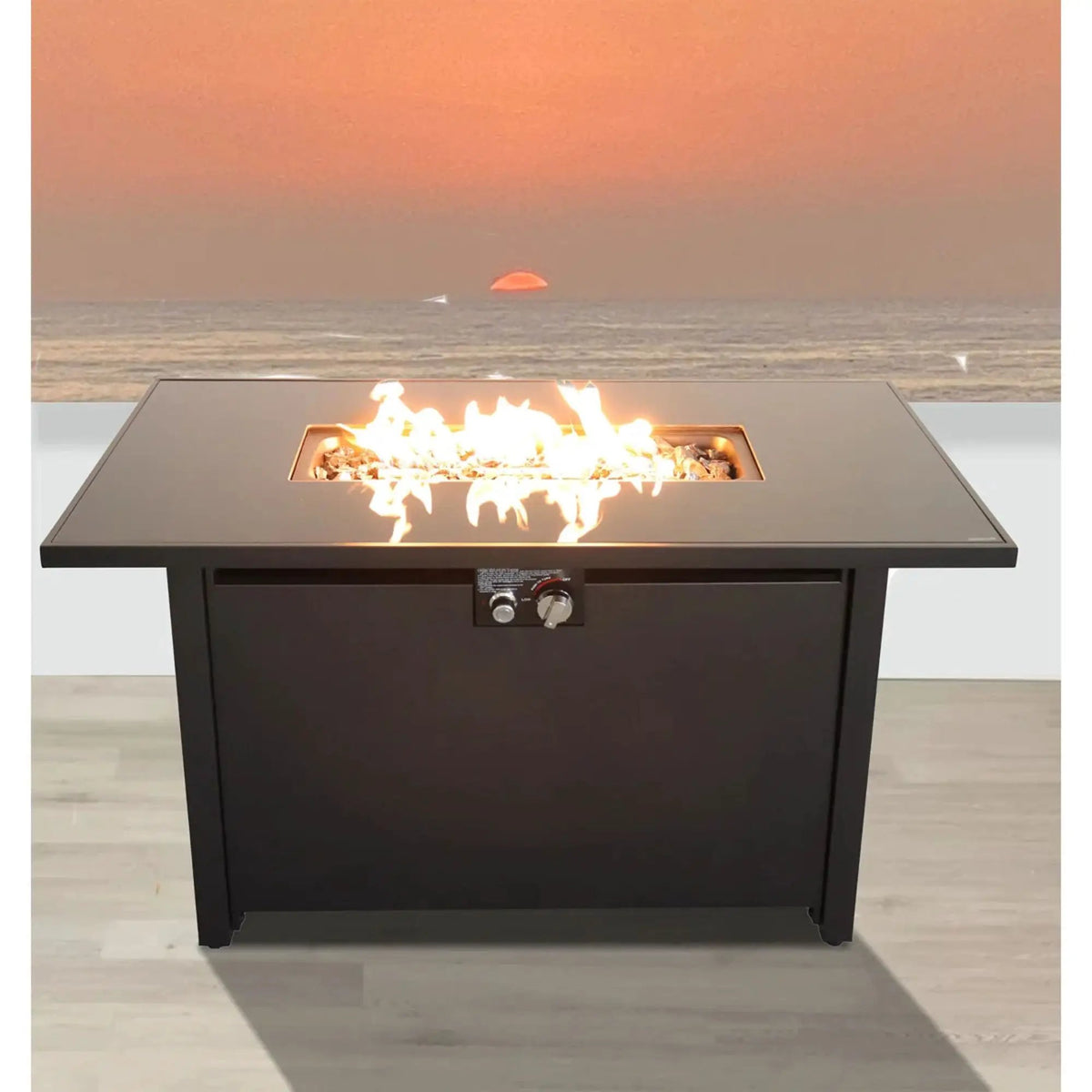 Rectangular Fire Pit | Heavy Steel Frame | Wood Burning