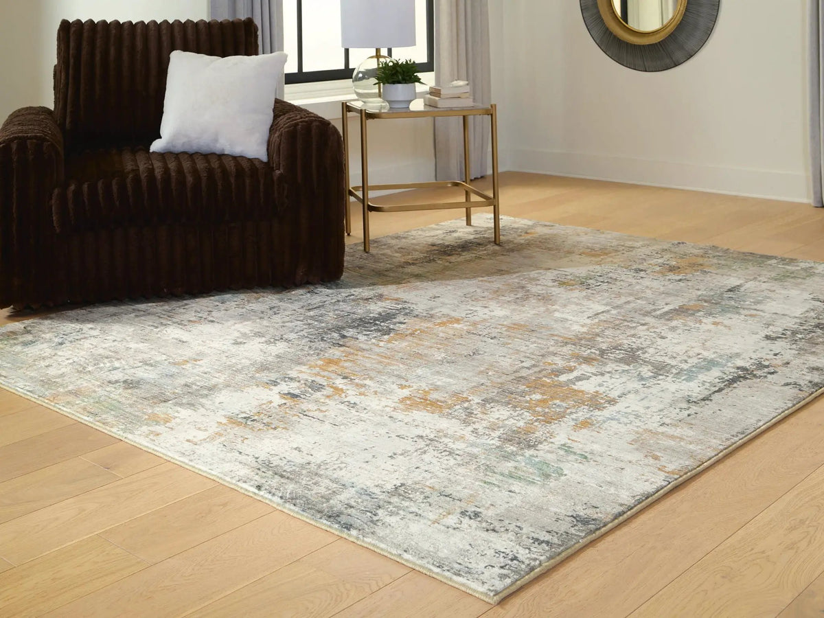 Torinette Area Rug | 108 x 144 Inch | Faux Fur Texture | Abstract Design