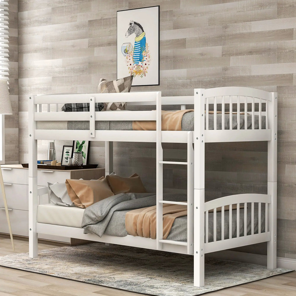 Bunk Bed With Ladder | Solid Construction | Space-Saving Design | Sleepover Ready