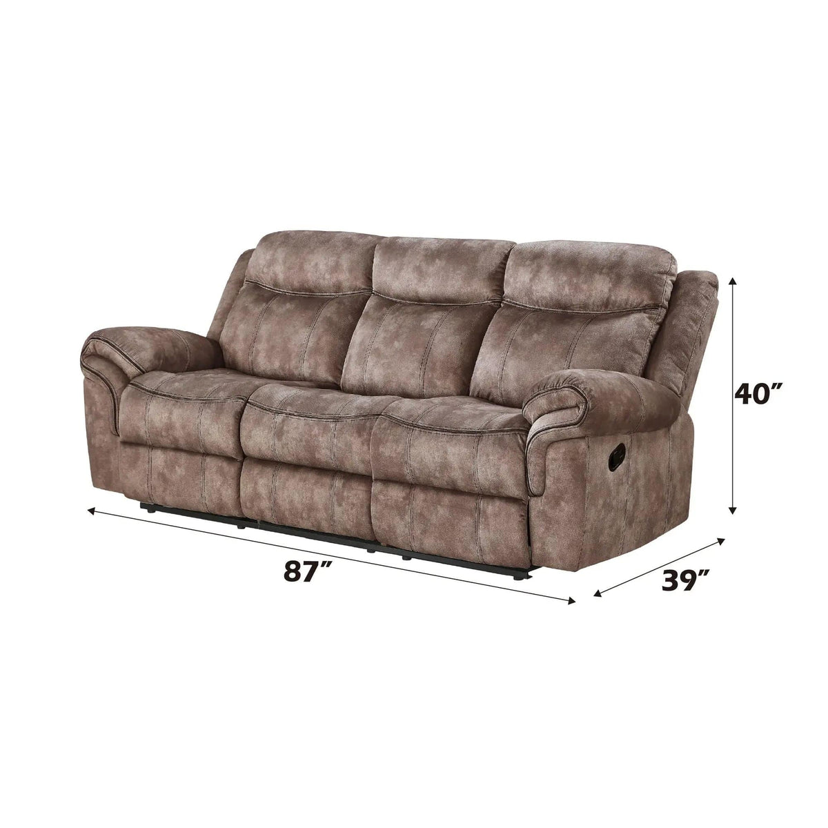 Zubaida Two Tone Recliner Sofa With USB Port Drop Down Table | 2 Pieces | Metal & Wood | Living Room