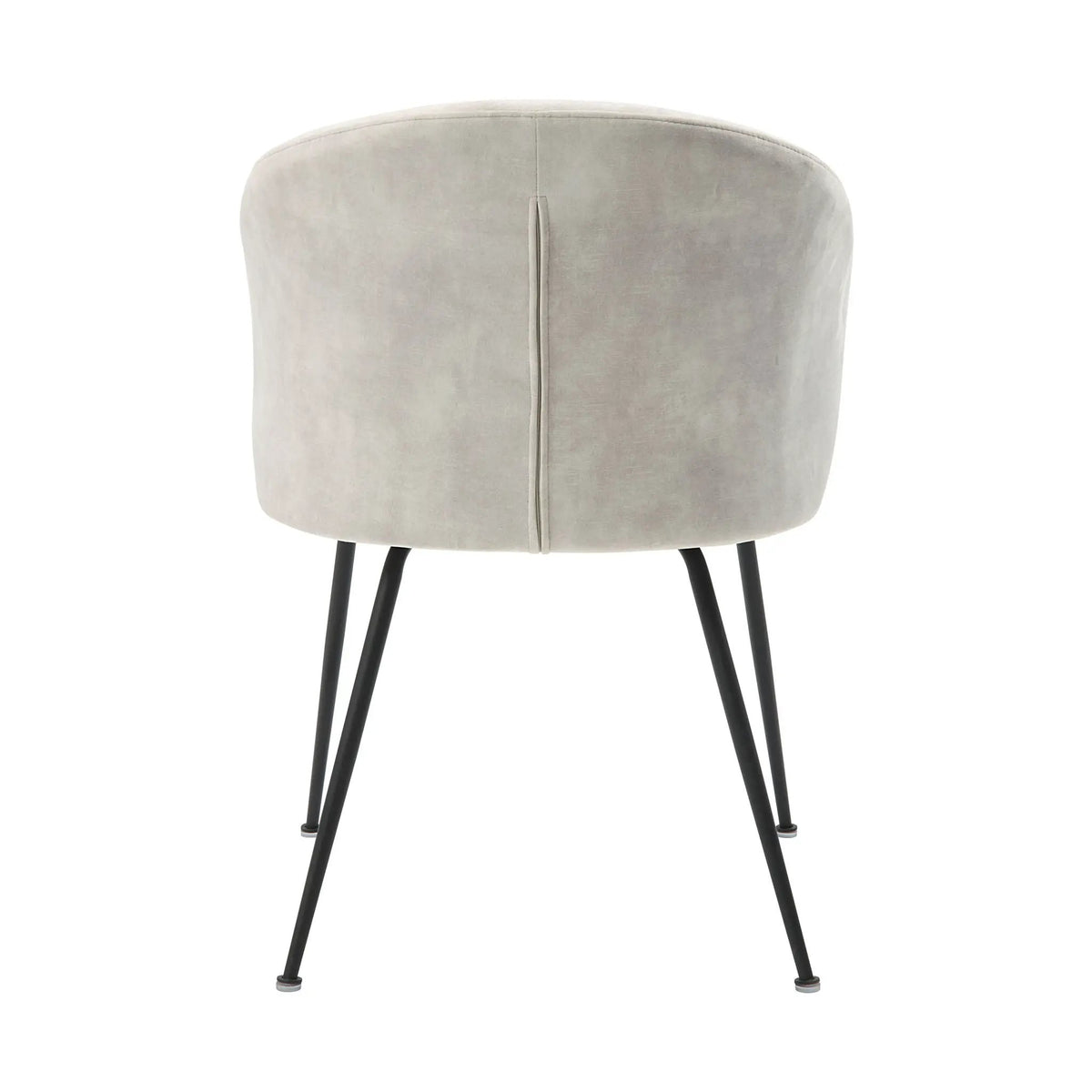 Velvet Side Chairs | Black Metal Frame | Beige Velvet | 2 Piece Set