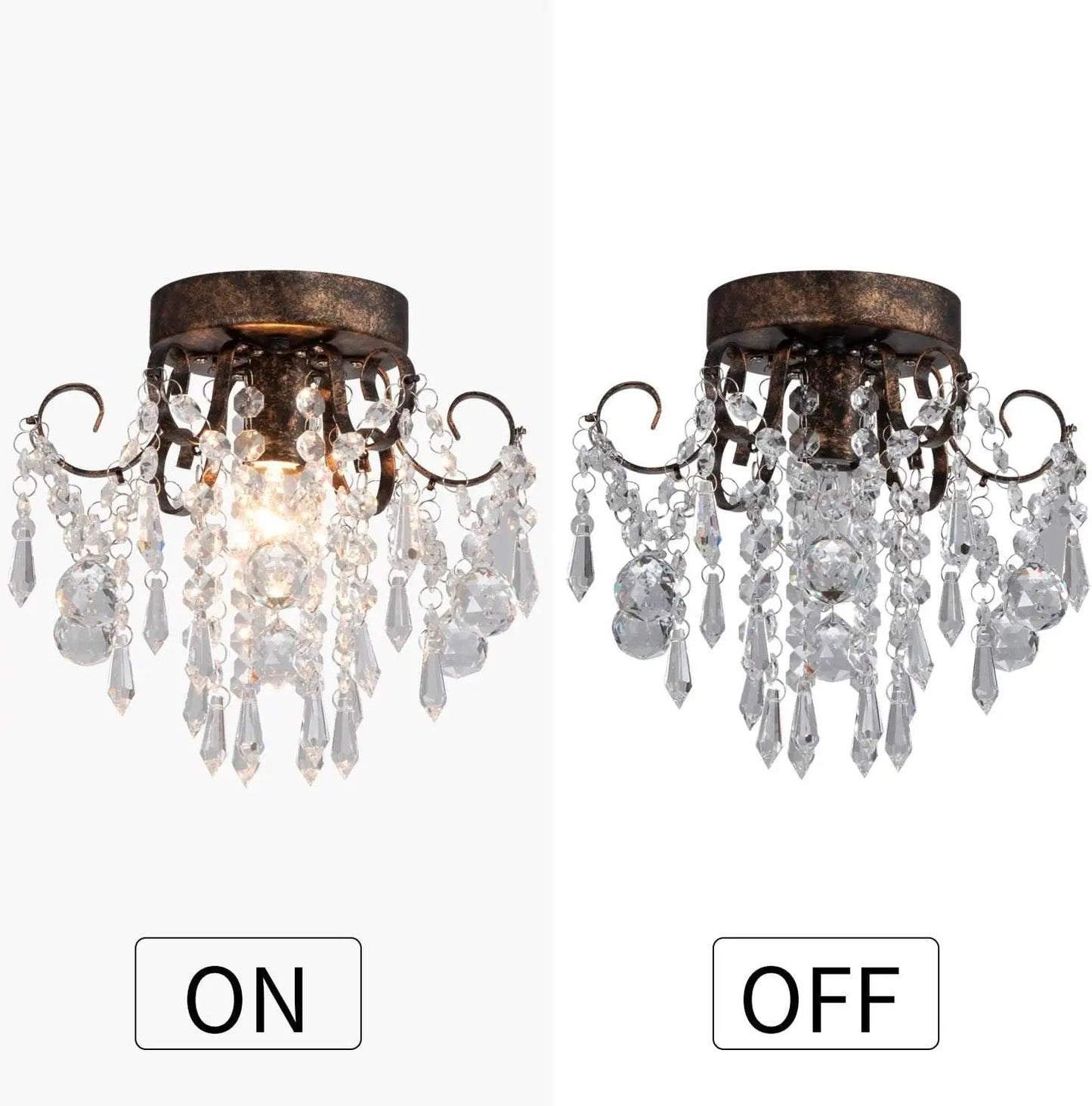 Small Black Flush Mount Ceiling Light Fixture 1 Light from PriceLows™