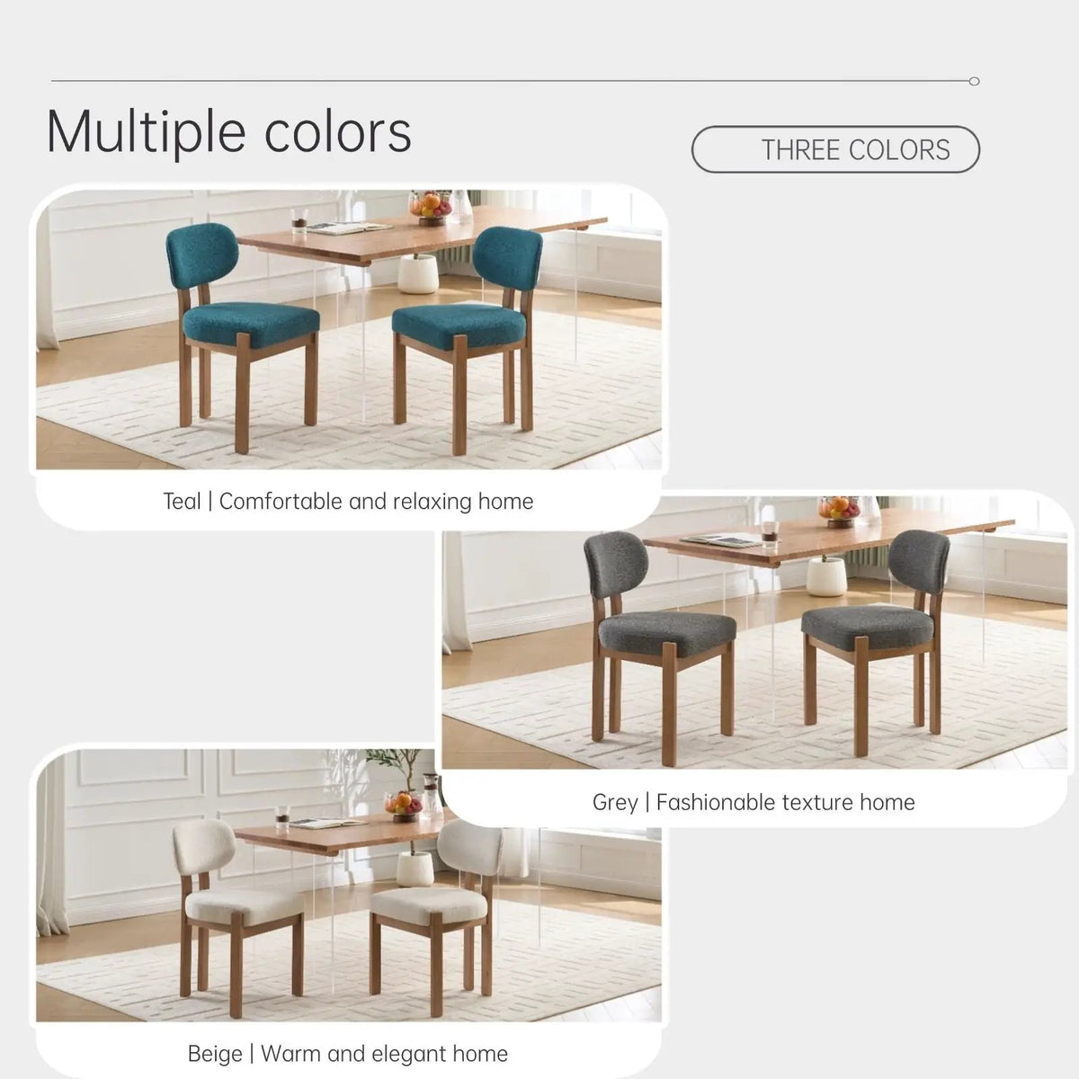 Ergonomic Dining Chairs | Set Of 2 | Wingback Design | Adjustable Feet