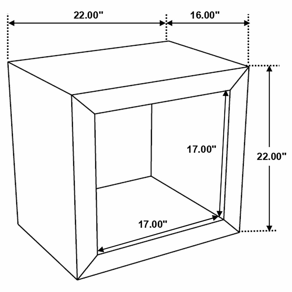 Benton Rectangular Solid Wood End Table | 22 x 16 x 22 in | Mango Wood | Natural