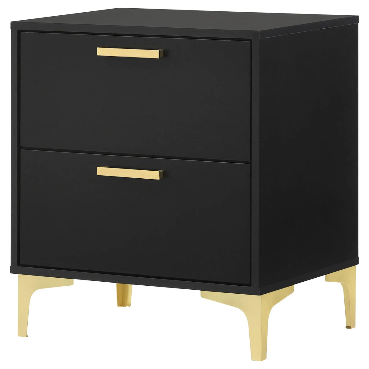 Kendall 2-drawer Nightstand | 21.75 x 15.75 x 24.75 in | 2-Drawer | Black