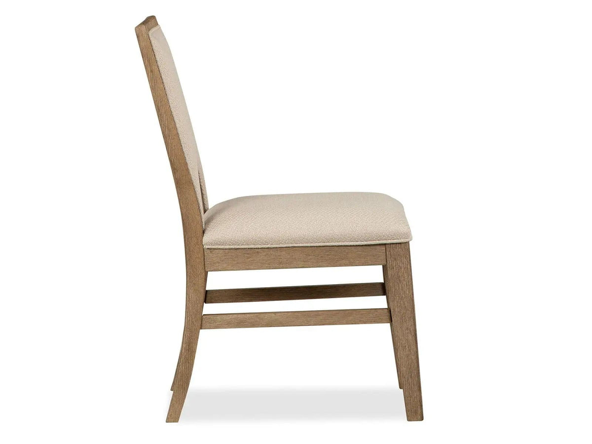 Tristan Upholstered Side Chair (Set of 2) | 24.19 x 19.75 x 36 in | Oak Veneer & Metal | Swiss Coffee