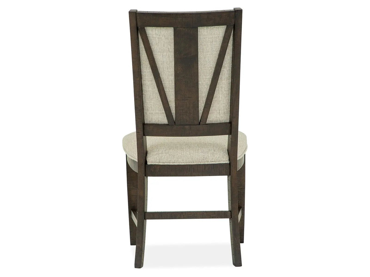 Westley Falls Step Up Side Chair With Upholstered Seat & Back (Set of 2) | 24 x 19.75 x 39.75 in | Metal & Veneer | Graphite