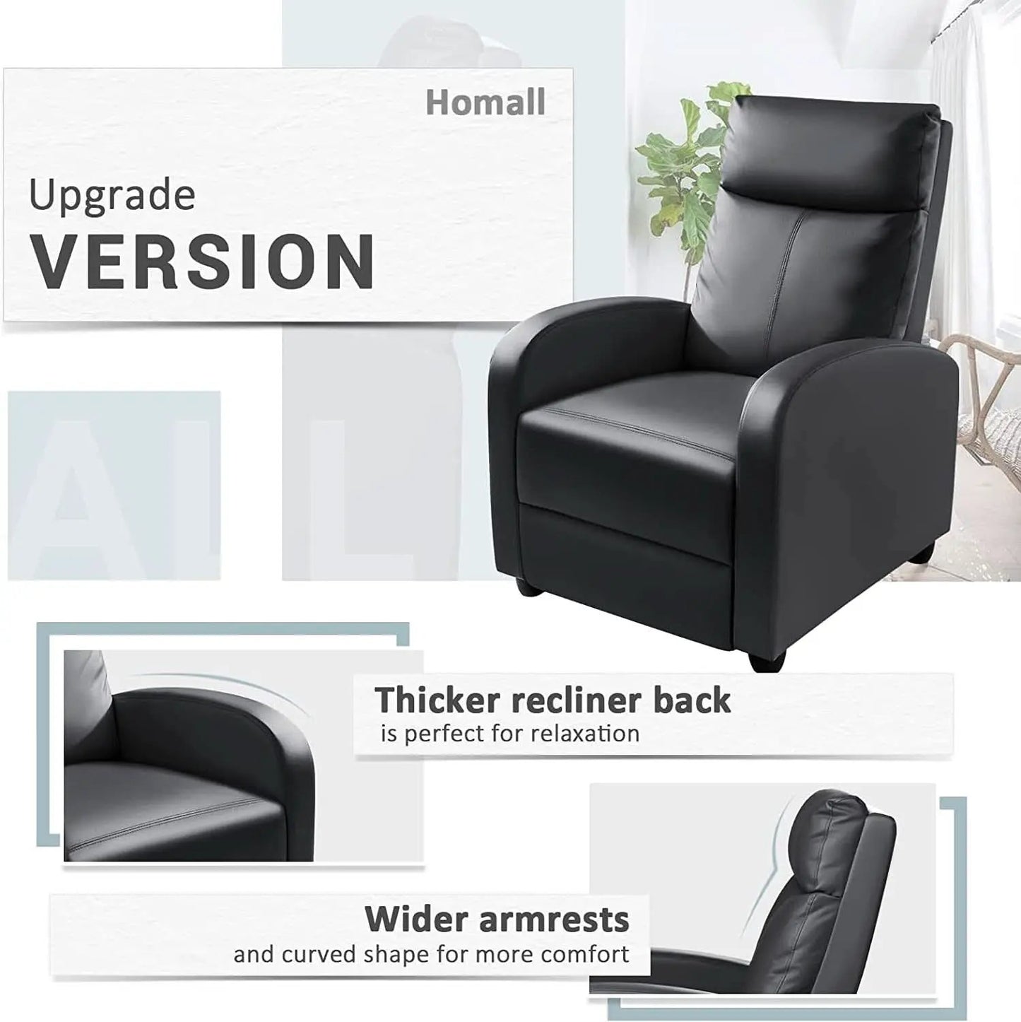 Modern Recliner Sofa With Lumbar Support And Premium Upholstery from PriceLows™