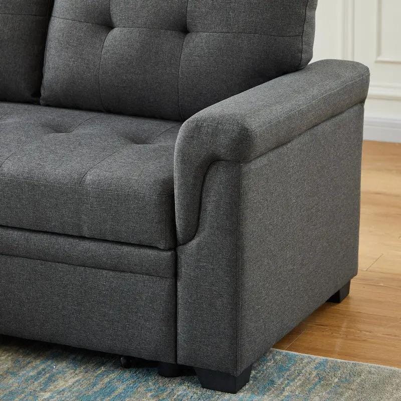 Sierra Reversible Sleeper Sectional Sofa With Storage Chaise | 2 Pieces | Living Room Furniture | Living Room