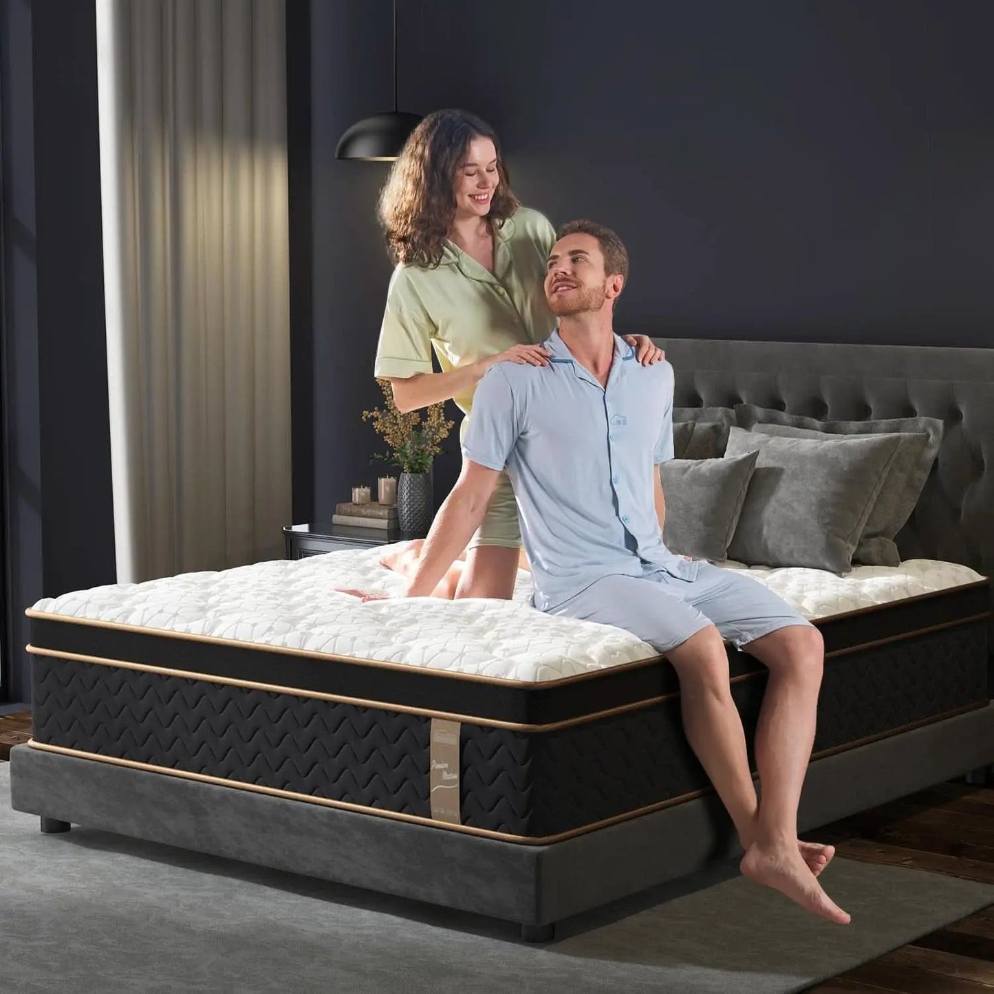 Queen Cooling Hybrid Mattress 14 Inch Certipur US Certified from PriceLows™