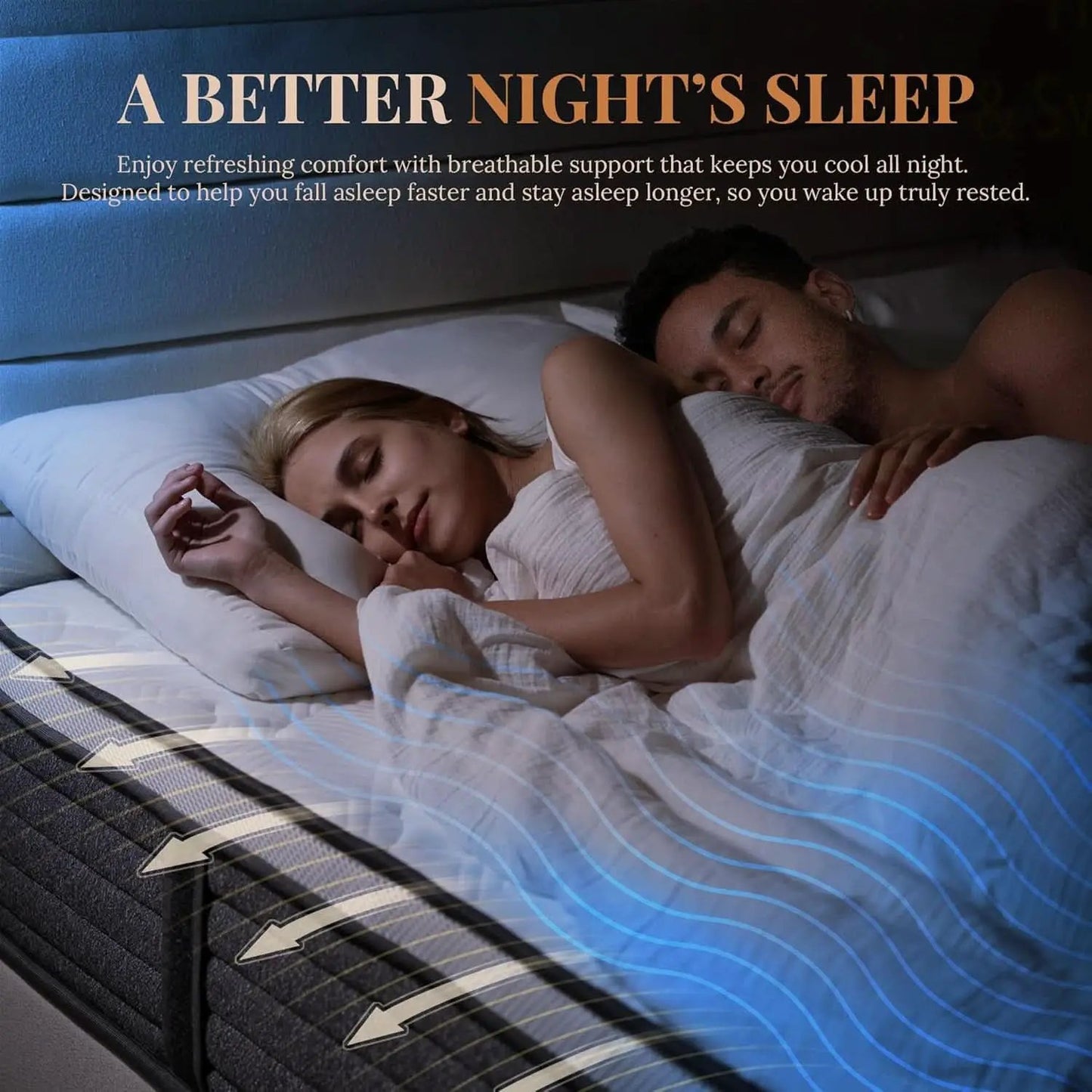 Queen Hybrid Mattress 12 Inch Fiberglass Free Memory Foam from PriceLows™