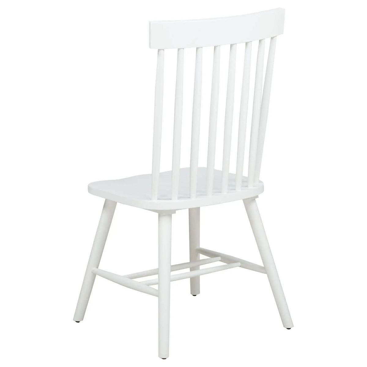Andrews Windsor Spindle Back Dining Side Chair White (Set of 2) | 19 x 21.25 x 39.25 in | Rubberwood & Veneer | Dining Room
