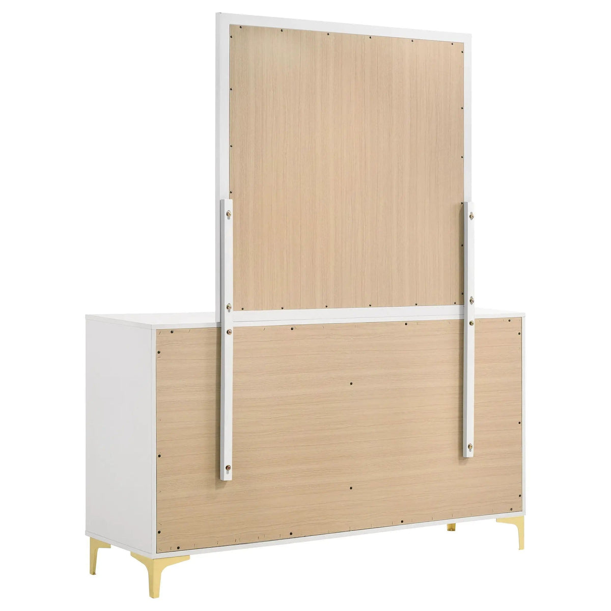 Kendall 6-drawer Dresser with Mirror | 58.5 x 15.75 x 73.75 in | 6-Drawer | White