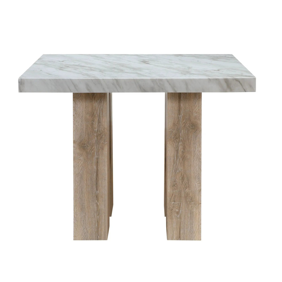 Mikha Bar Table | 48 Inch Square | Rubberwood Construction | Sleek Finish