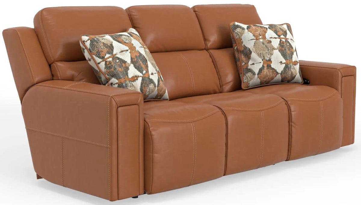Arezzo Power Headrest Power Reclining Sofa With Zero Gravity/Extended Ottoman | 2 Pieces | Leather | Living Room