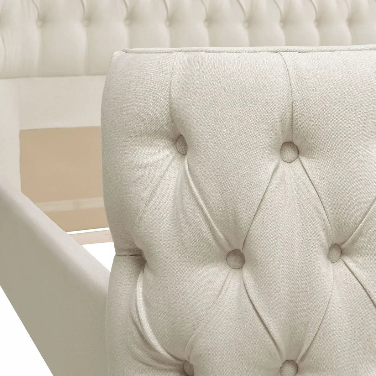 Brooklyn Tufted Panel Bed | Headboard And Footboard Set | Wingback Design | Diamond Tufting