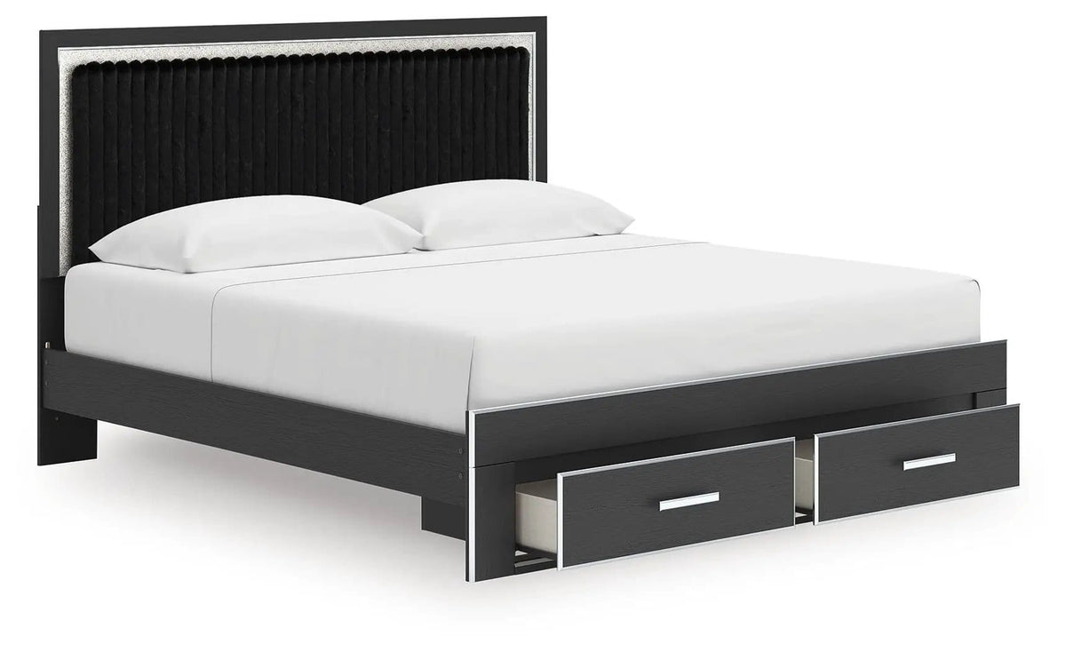 Zuraleus Upholstered Panel Platform Storage Bed | 4 Pieces | Bedroom Furniture | Bedroom