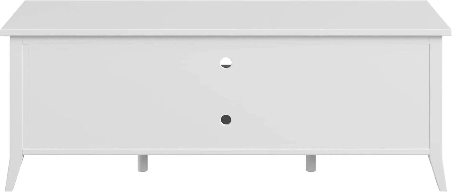 55 Inch TV Stand White With Storage Shelves And Cubbies from PriceLows™