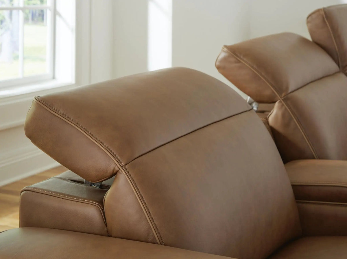 Magic Man Reclining Sectional | Power Reclining Loveseat | Plush Cushioning | Contemporary Design