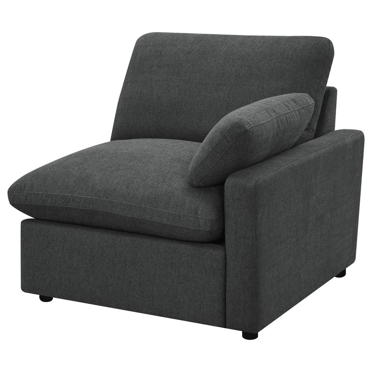 Collins Modular Power Loveseat Dark | 86 x 40 x 38 in | Engineered Wood & Fabric | Grey
