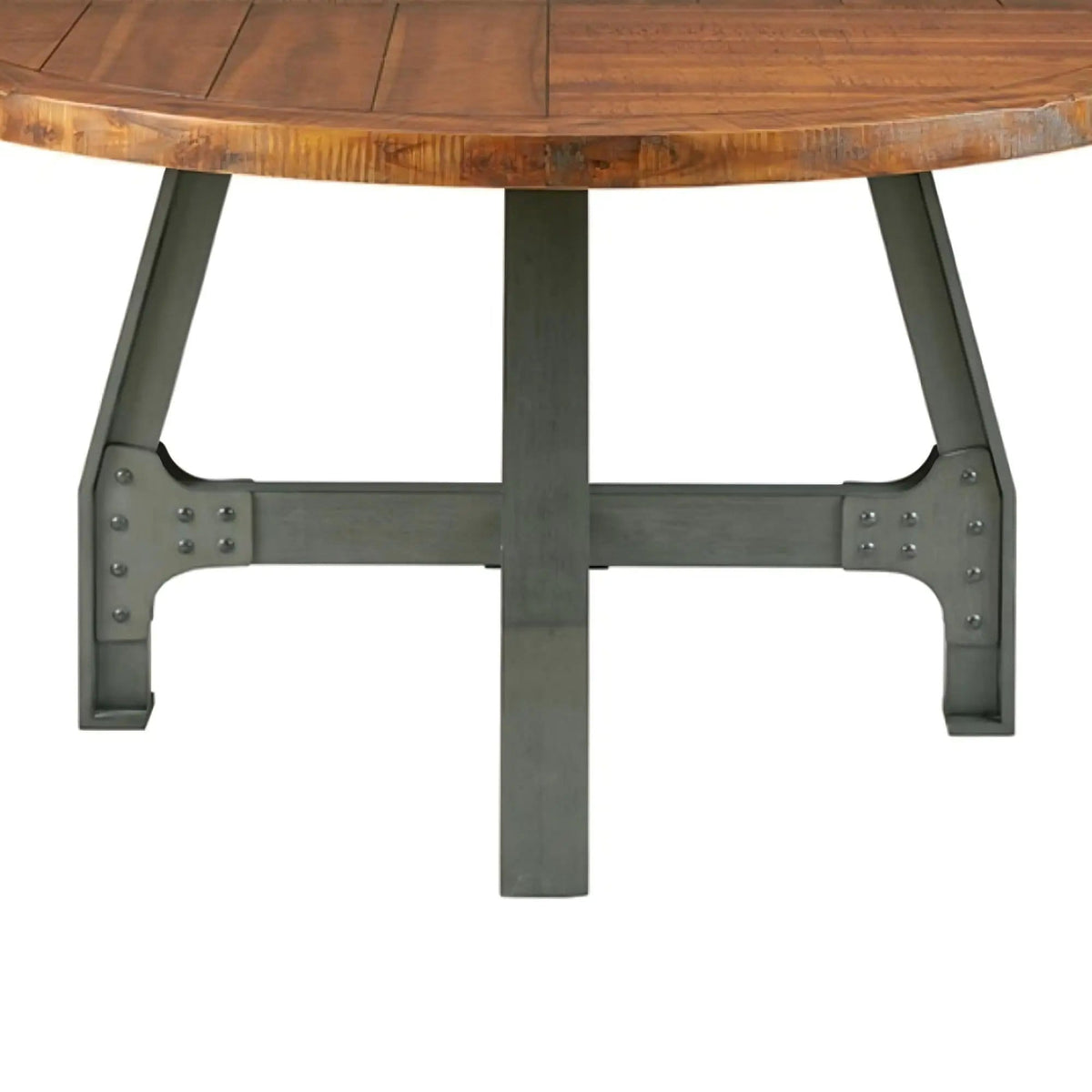 Lancaster Round Dining / Gathering Table With Adjustable Height | 54 x 54 x 30 in | Solid Wood & Walnut | Walnut
