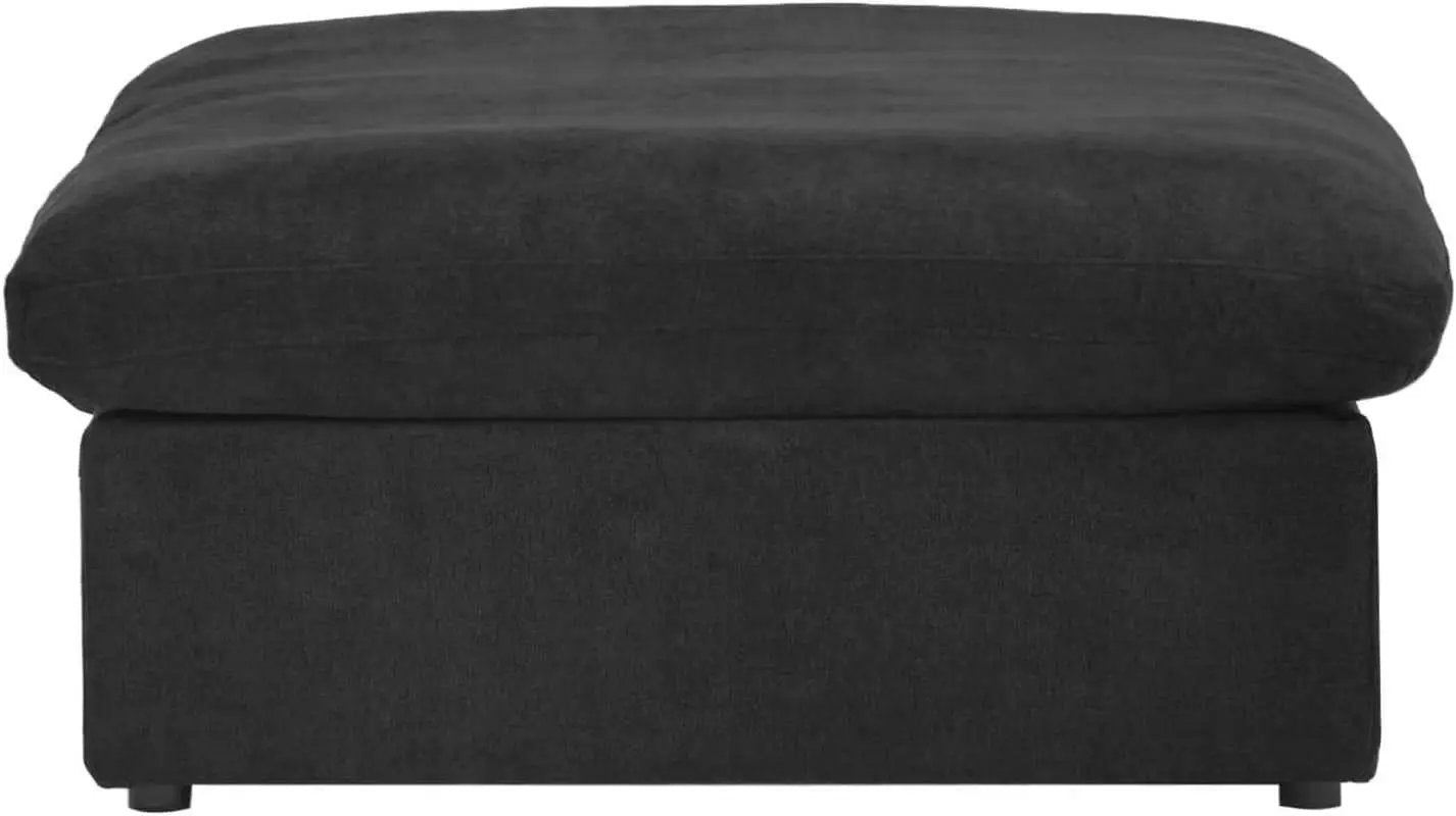 Black Storage Ottoman With Removable Cushion Covers from PriceLows™